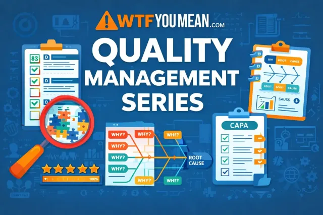 Quality Management from the Start — Part 1: From Firefighting to Structure